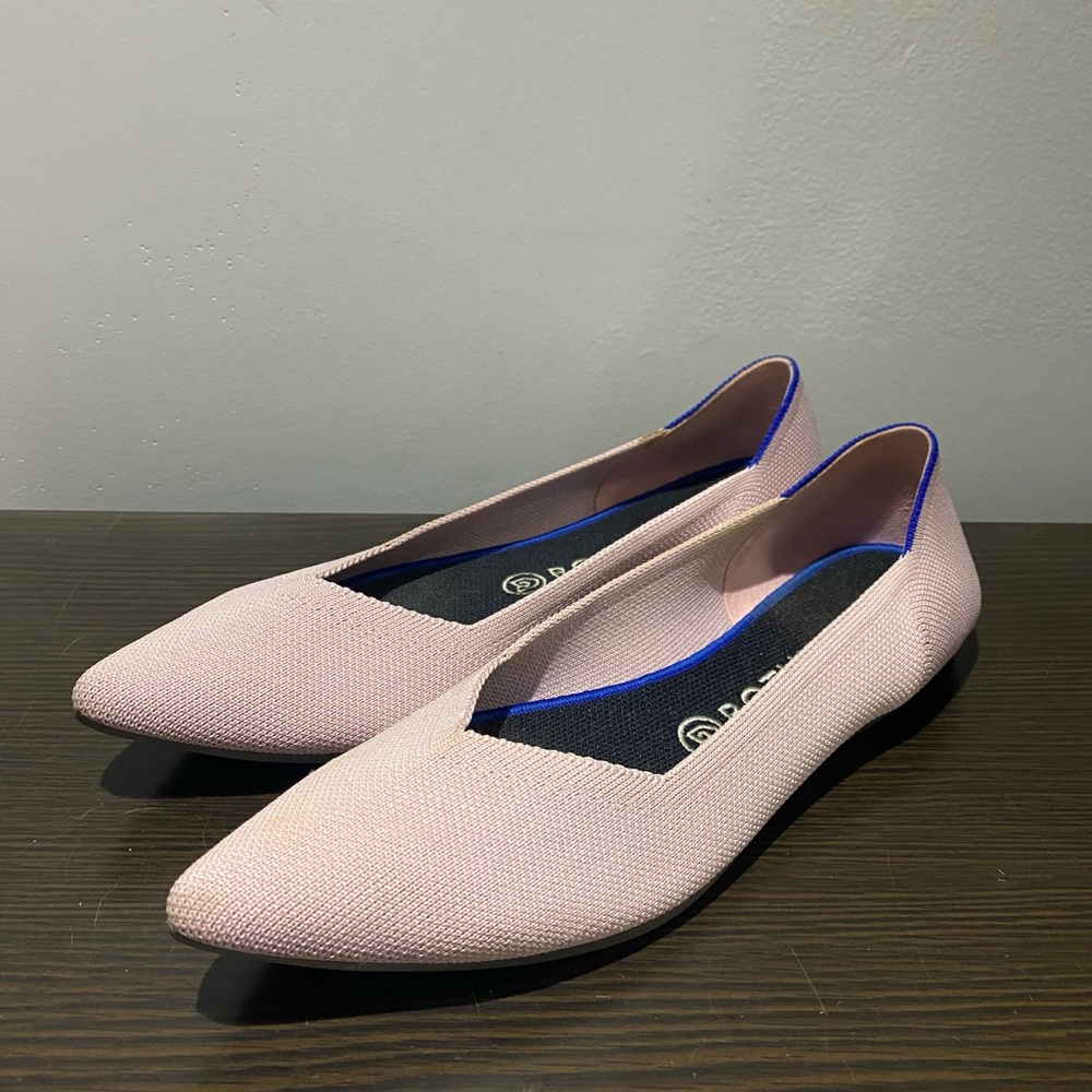 Rothy’s Petal Pink Point Toe Retired Flat